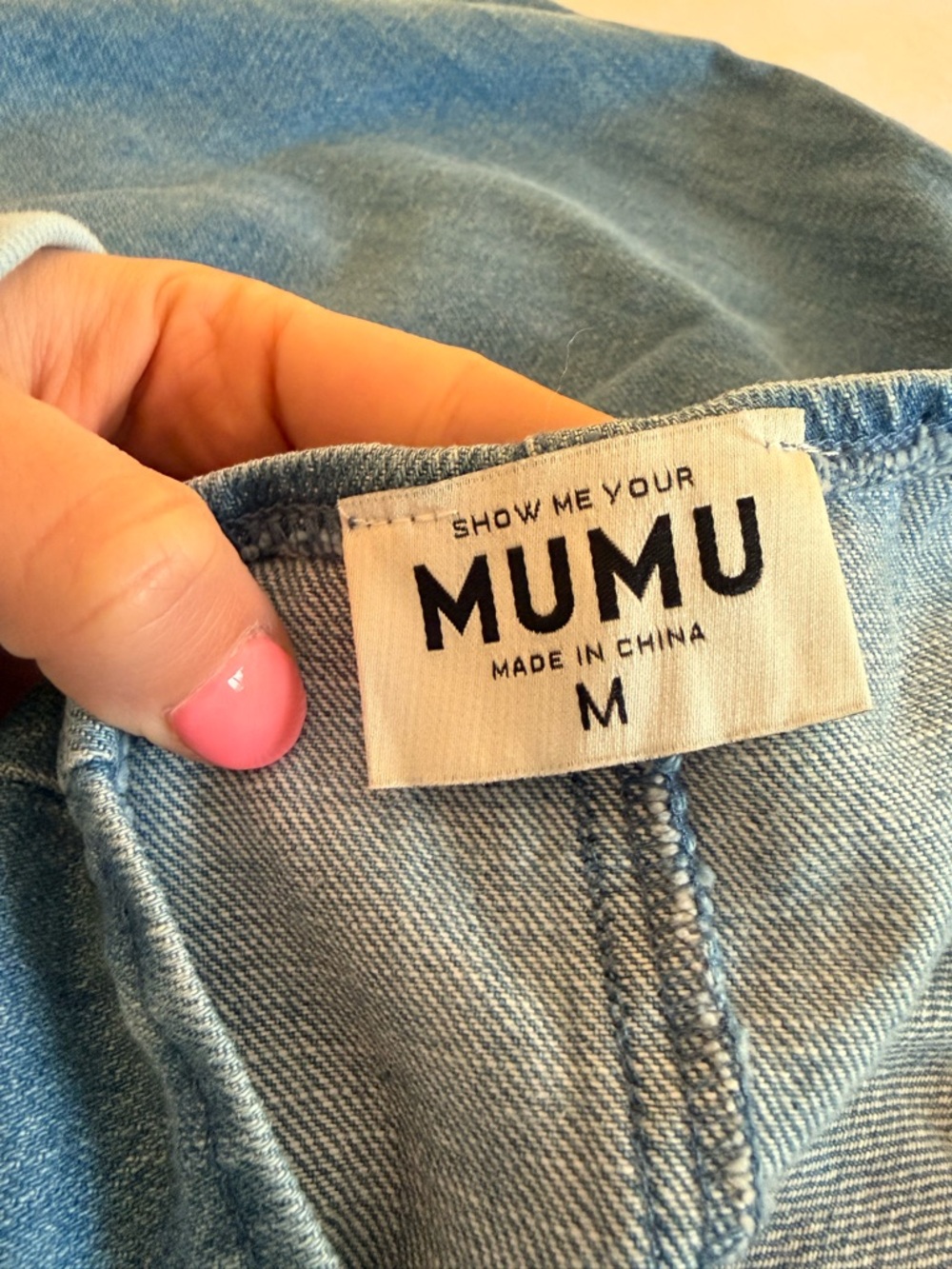 Show Me Your MuMu Denim Oslo O ring dress - Backless Halter Mini Dress - Picture 4 of 5